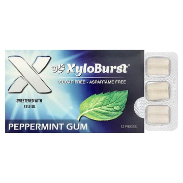Xyloburst, 木糖醇口香糖，薄荷味，12 片