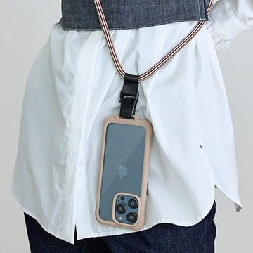 bitplay iPhone14 Wander Case 透明背蓋軍規防 可加購掛繩組 - 卡其綠-14 Pro(6.1吋)