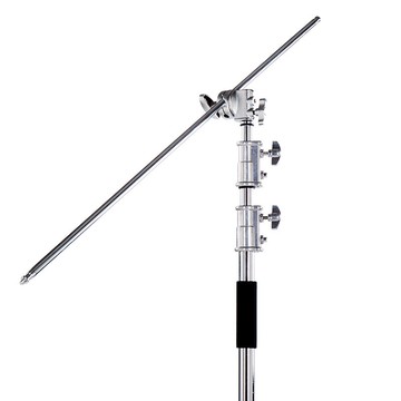 魔術腿攝影橫桿橫臂支架攝影懸臂架攝影頂燈橫杠支架 萬向夾 攝影c型架橫臂架橫臂燈架旗板不銹鋼橫桿