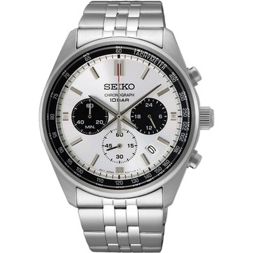 SEIKO 精工 CS系列 時尚熊貓錶計時男腕錶-男錶(SSB425P1)41.5mm