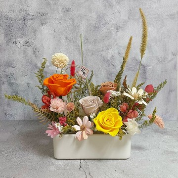 【花訴花藝】春野系永生桌花-開幕桌花/開幕花禮/升遷花禮/祝賀花