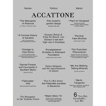 Accattone Magazine On Architecture Issue 6 -9782960253016 英文設計書 [建築人設計人的店-上博圖書]