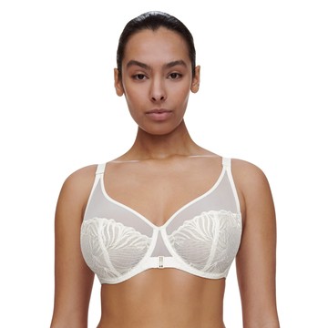 【Chantelle】Legend_三片裁網紗無襯內衣_D-F(15YMU_0LW牛奶白)