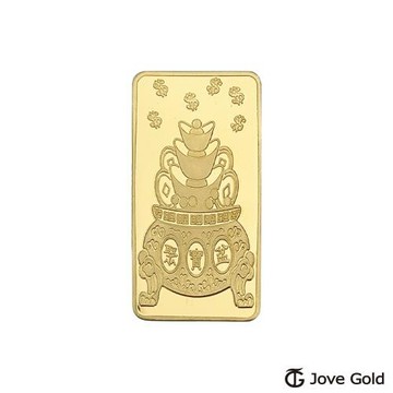 Jove Gold 漾金飾 平安聚寶盆黃金條塊 - 壹台錢
