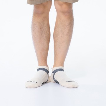 活力運動抑菌船型除臭襪(米灰色 男M-XL)