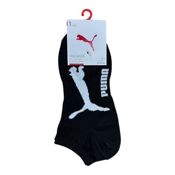 PUMA 襪子 Fashion 素色大豹直角腳踝襪 運動襪 休閒襪 隱形襪 直角襪 踝襪 單雙入 黑白 BB148501