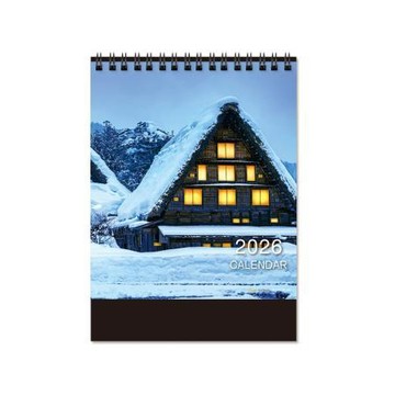 珠友Chuyu2026年24K風景三角月曆/雪屋/BC-05361-04