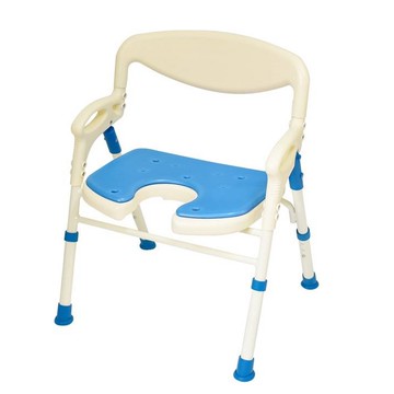 【海夫健康生活館】恆伸 鋁合金 U型 站立式 可收合 洗澡椅 沐浴椅(ER5007)