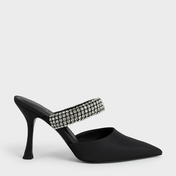 寶石帶細跟穆勒鞋