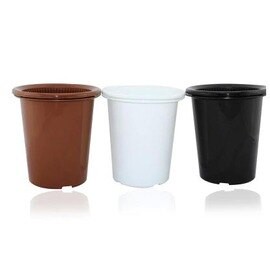 【雙層圓形控根花盆-DR120A-H-內徑12*外徑15*高16cm-2件/套-3套/組】 PP環保塑膠套盆 加厚促生長 植物盆透氣花盆-5101023