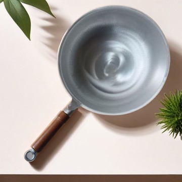全場免運🔈铝锅老式炒锅加厚平底马勺家用炒菜锅商用圆底龙虾不粘锅海参木柄