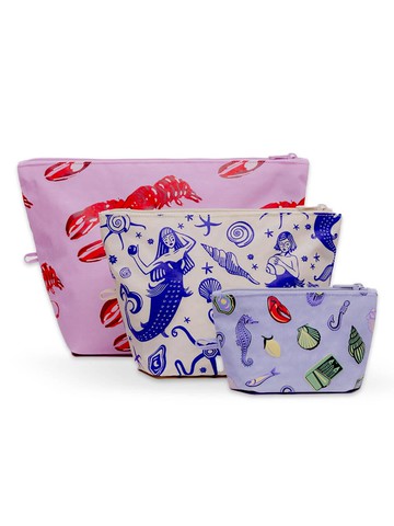 [BAKOO BAG] Go Pouch 3-Size Set Sea Creatures