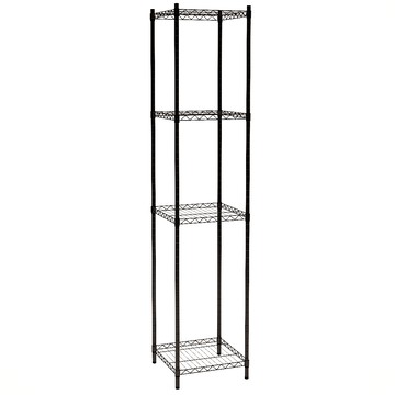 【客尊屋】小資型《粗管徑》 45X45X225Hcm黑武士四層架