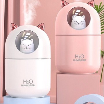 【現貨】USB充電霧化空氣加濕器300ml（內建電池充電）空氣加濕器 靜音 噴霧機  USB加濕器 水氧機 香薰機