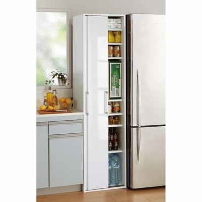 頑丈引き戸キッチンストッカー 幅46cm ホワイト 通販 Lineポイント最大get Lineショッピング