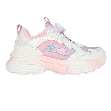 LOTTO 女大童星光轉扣輕量跑鞋-運動 童鞋 旋轉扣 反光 休閒