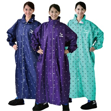 JUMP OS海軍 船錨印花風前開連身一件式風雨衣(2XL~4XL)