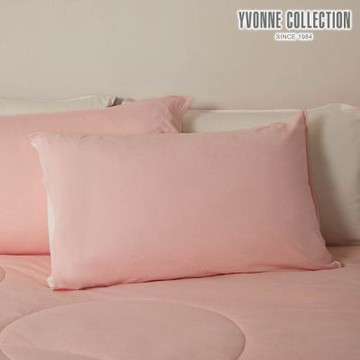 YVONNE 以旺傢飾 素面雙色信封式枕套1入-粉橘