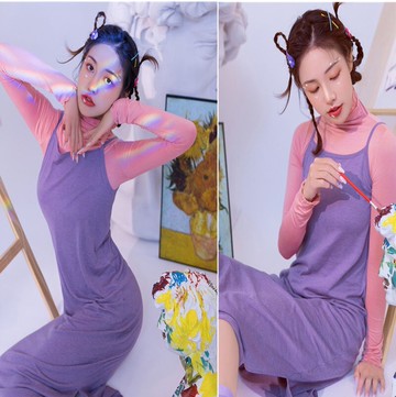 新款影樓主題寫真服裝室內時尚簡約小清新女孩私房藝術照拍照衣服