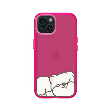 iPhone 15 Clear 粉漾桃 - 嗨小強 Hi John - 滿版小強