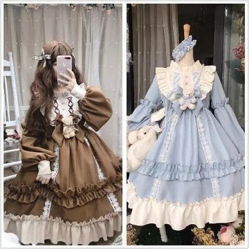 快速出貨 【台灣現貨】cosplay服裝 cos服 春季洛麗塔裙子全套日系可愛蘿莉學生洋裝lolita軟妹裙公主日常裙