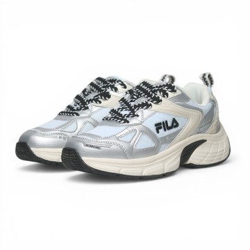 FILA 休閒鞋 CUBIX 米藍銀 運動 老爹鞋 女 5C342A810