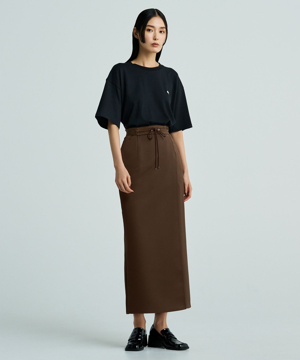 オンワード】 uncrave>スカート 【洗濯機洗い可】サテン ドロスト  