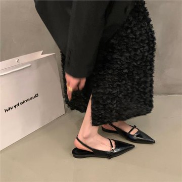 平底百搭不累腳包頭涼鞋仙女鞋子2024新款春夏季尖頭氣質小眾單鞋