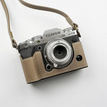康緹斯 適用富士 fuji X-T5  XT5純手工手縫真皮保護套相機底座