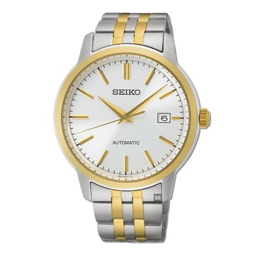 SEIKO精工錶：CS復古簡約半金男款機械腕錶（SRPH92K1）原廠公司貨加贈品SK004【美中鐘錶】