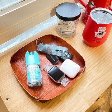 質感生活野生鹿皮置物盤  飾品盤 收納盤 文具收納盤 新居 喬遷