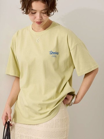 後背立體刺繡休閒T恤(0H000186600) - AMERICAN HOLIC