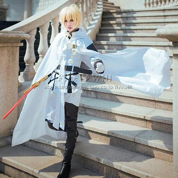 終わりのセラフ 風 百夜ミカエラ コスプレ衣装 ウィッグ cosplay