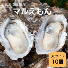 北海道厚岸町産 牡蠣 生食用 殻付カキ 「マルえもん」3Lサイズ10個入り