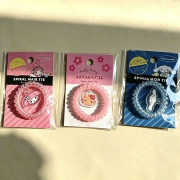 臺灣出貨💥三麗鷗卡通電話線髮圈美樂蒂玉桂狗Kitty貓少女扎頭髮繩ins髮飾