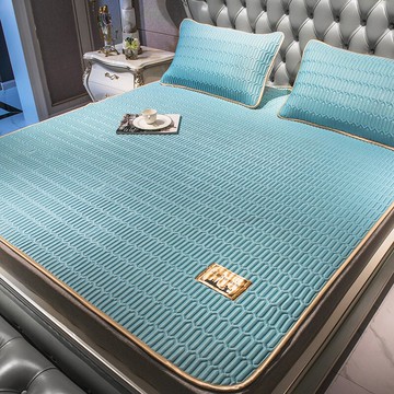 夏季乳膠涼席冰絲席子可水洗折疊炕席夏天學生宿舍單人床席三件套