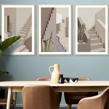 獨處時間　藝術系列　裝飾掛畫　台灣製造 - A款－白框-40*60cm