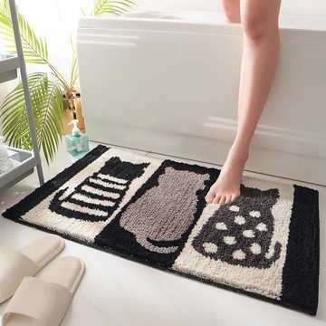 簡約軟墊衛生間門口地墊防滑吸水浴室腳墊臥室衛浴廁所門墊地毯