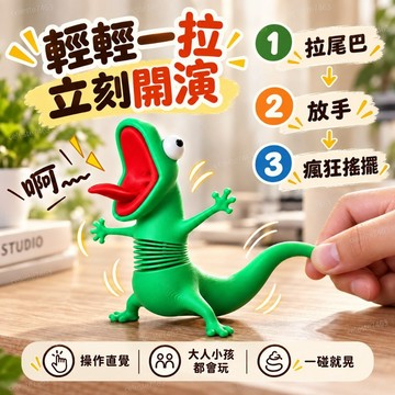 隔曰達🎇【蜥蜴湯姆】可晃動擺件玩偶 彈簧搖搖樂河狸變身計 機車騎士必備搞怪搖擺尖叫蜥蜴 桌面解悶擺件 交換禮物 生日送禮