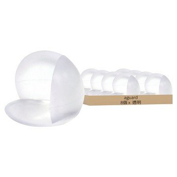 Aguard 圓形防撞角 桌角/家具防護 安裝便利  3.3 x 2.3cm  透明  8個