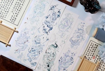 天狼佑月 PET 和紙膠帶 貝殼光 台灣大年 10米卷