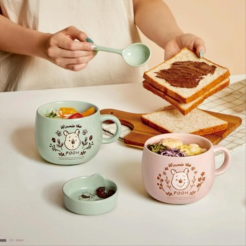 [收禮人自選色]【買禮物】森林維尼 陶瓷杯套組｜正版授權 生日禮物 生日快樂 周年禮物 處女座 天秤座 天蠍座 射手座