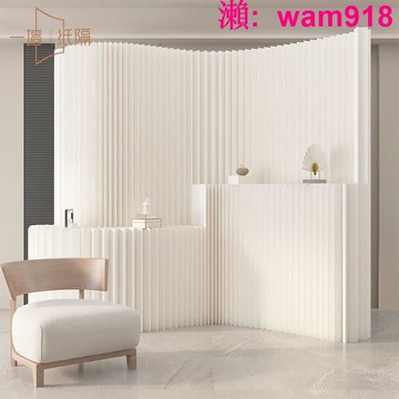 【店長推薦】紙屏風隔斷置物展示臺辦公室隔斷客廳擋板直播商品陳