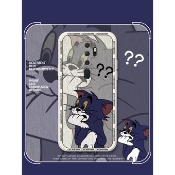 油畫問號貓適用oppoa11x手機殼oppoa7x新款液態硅膠oppoa9x保護套a8杰瑞a7a5貓和老鼠a3全包防摔a9新年a11男