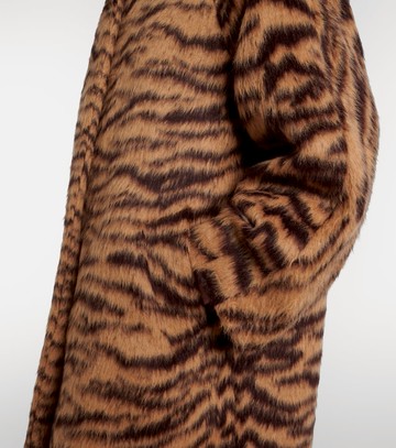 Alaïa Zebra-print wool-blend jacquard coat