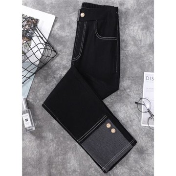 梨形身材胖MM顯瘦褲子女大碼春裝2026年新款直筒高腰牛仔休閑褲潮