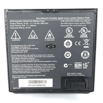 Bose 博士  SoundLink Air 電池 300769-003 300770-001