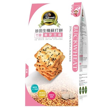 【珍田】竹鹽蕎麥生機蘇打餅-芝麻(162g/包)