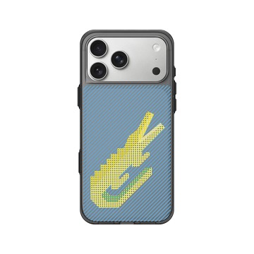 iPhone 17 Pro Max Clear (相機按鈕) 酷墨灰 - The Wildlife Collection 動物野境系列 - 美洲鱷 - 線條版