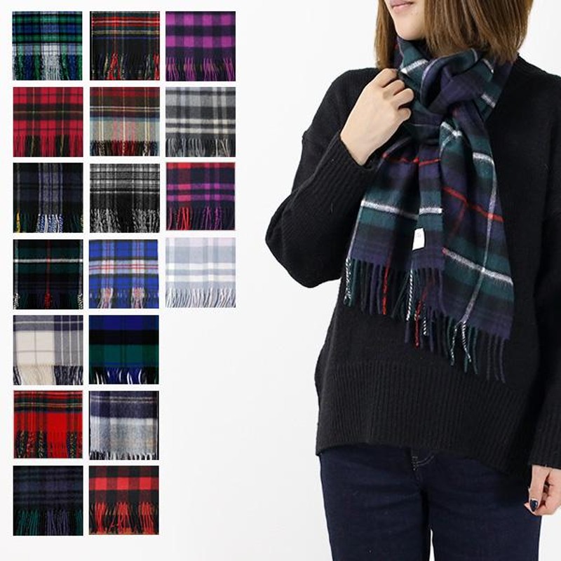 Johnstons-ジョンストンズ-』WA16 Cashmere Tartans Scarf [180×25cm] 100%カシミア タータンチェック  ストール スカーフ マフラー | LINEブランドカタログ